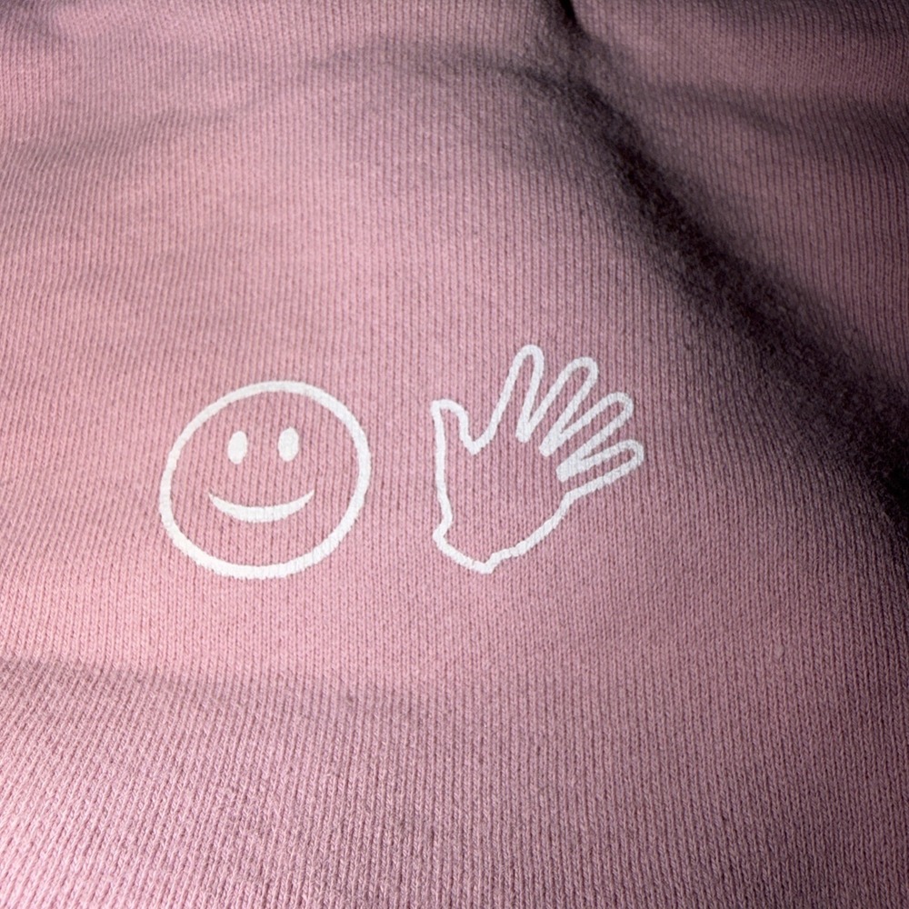Glossier Original Pink Hoodie Sz M Long Sleeve‎  Make Up Skin Care - Picture 8 of 11